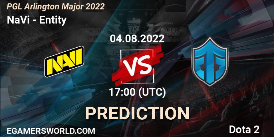 NaVi vs Entity: Match Prediction. 04.08.2022 at 17:25, Dota 2, PGL Arlington Major 2022 - Group Stage