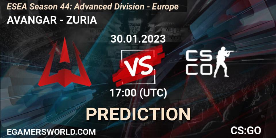 AVANGAR vs ZURIA: Match Prediction. 08.02.23, CS2 (CS:GO), ESEA Season 44: Advanced Division - Europe
