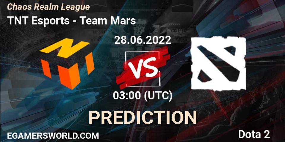 TNT Esports vs Team Mars: Match Prediction. 28.06.2022 at 03:12, Dota 2, Chaos Realm League 