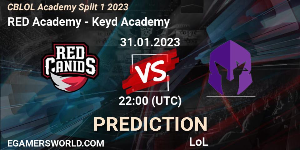 RED Academy vs Keyd Academy: Match Prediction. 31.01.2023 at 22:00, LoL, CBLOL Academy Split 1 2023
