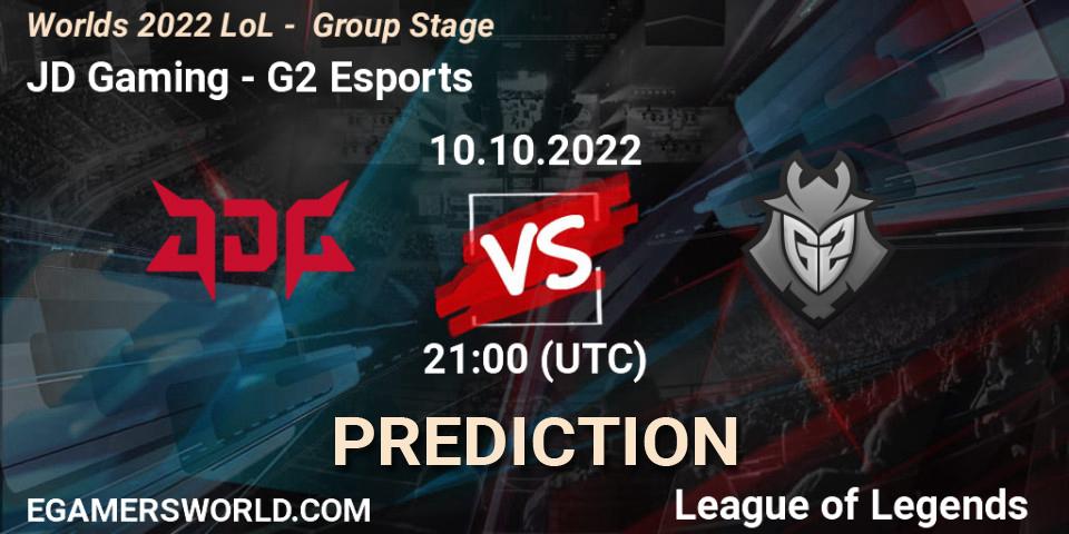 JD Gaming vs G2 Esports: Match Prediction. 10.10.22, LoL, Worlds 2022 LoL - Group Stage
