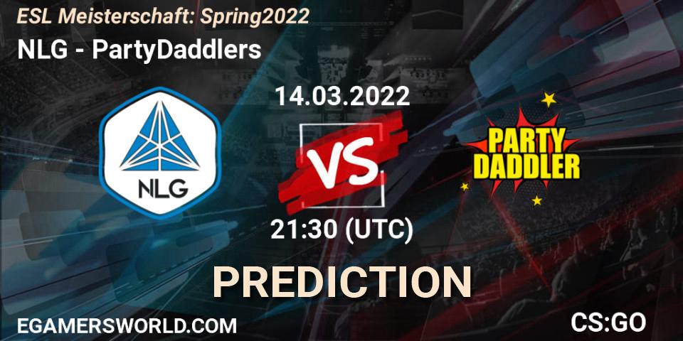 NLG vs PartyDaddlers: Match Prediction. 14.03.2022 at 21:30, Counter-Strike (CS2), ESL Meisterschaft: Spring 2022