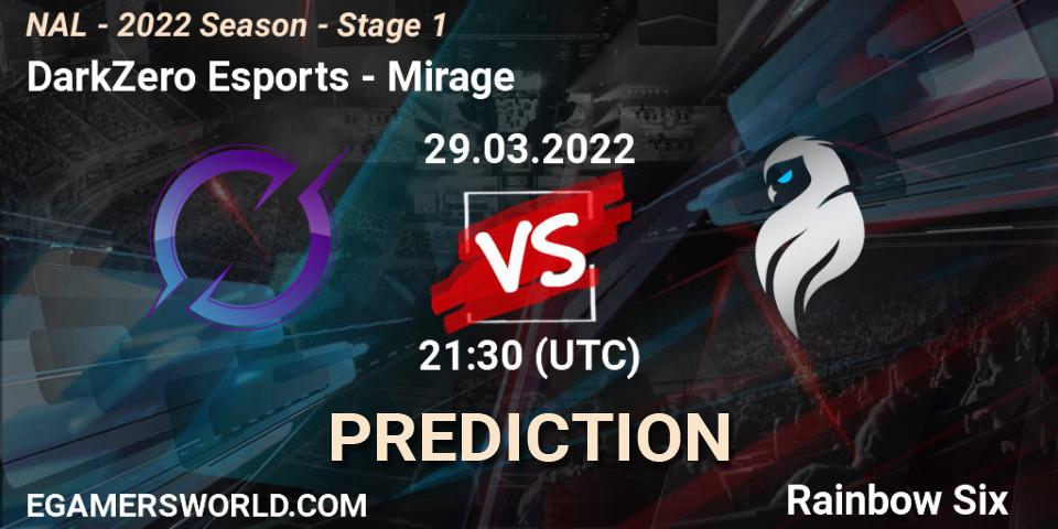 DarkZero Esports vs Mirage: Match Prediction. 29.03.2022 at 21:30, Rainbow Six, NAL - Season 2022 - Stage 1