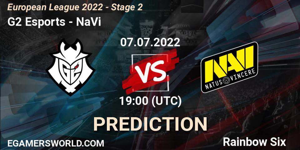 G2 Esports vs NaVi: Match Prediction. 07.07.2022 at 20:00, Rainbow Six, European League 2022 - Stage 2