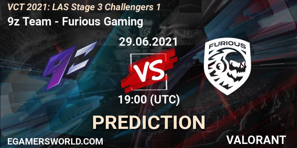 9z Team vs Furious Gaming: Match Prediction. 29.06.2021 at 22:30, VALORANT, VCT 2021: LAS Stage 3 Challengers 1