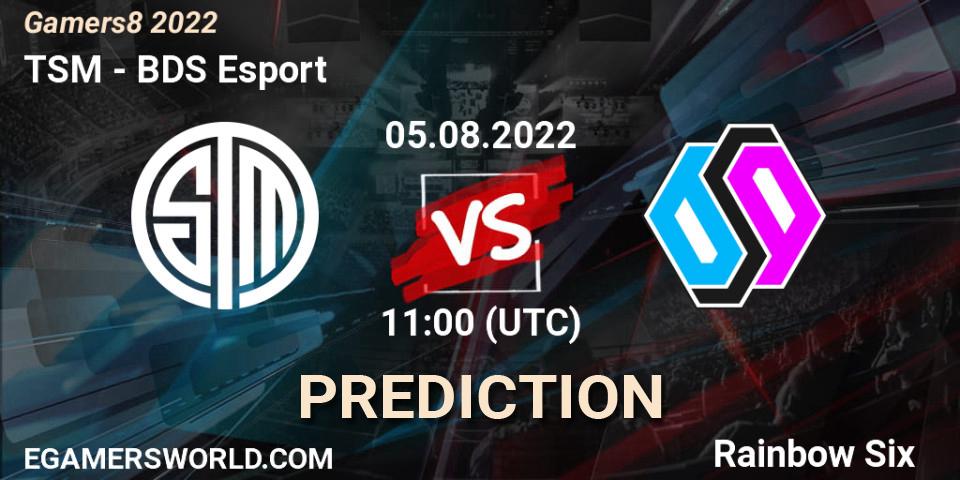 TSM vs BDS Esport: Match Prediction. 05.08.2022 at 11:00, Rainbow Six, Gamers8 2022