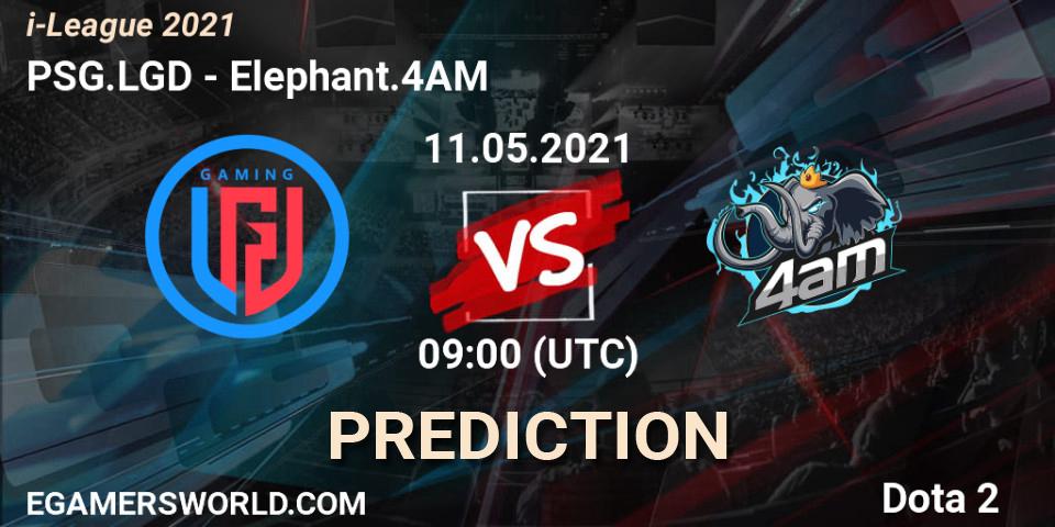 PSG.LGD vs Elephant.4AM: Match Prediction. 11.05.2021 at 08:02, Dota 2, i-League 2021 Season 1