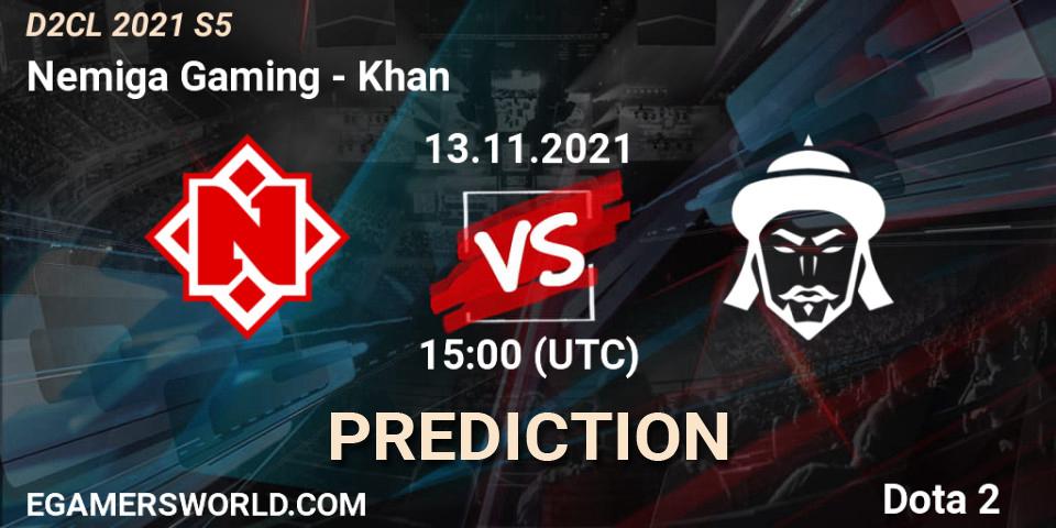 Nemiga Gaming vs Khan: Match Prediction. 13.11.2021 at 15:46, Dota 2, Dota 2 Champions League 2021 Season 5