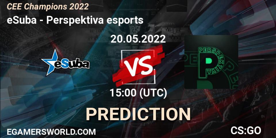 eSuba vs Perspektiva esports: Match Prediction. 20.05.2022 at 15:00, Counter-Strike (CS2), CEE Champions 2022