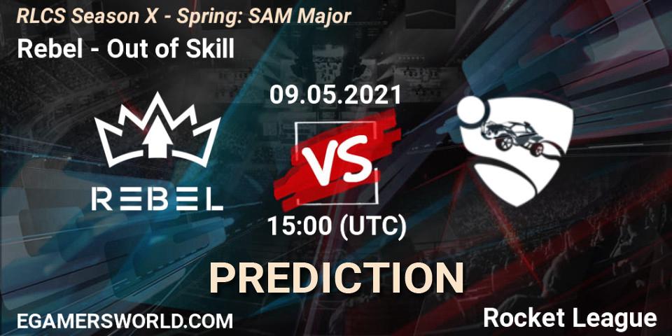 Rebel vs Out of Skill: Match Prediction. 09.05.2021 at 15:00, Rocket League, RLCS Season X - Spring: SAM Major