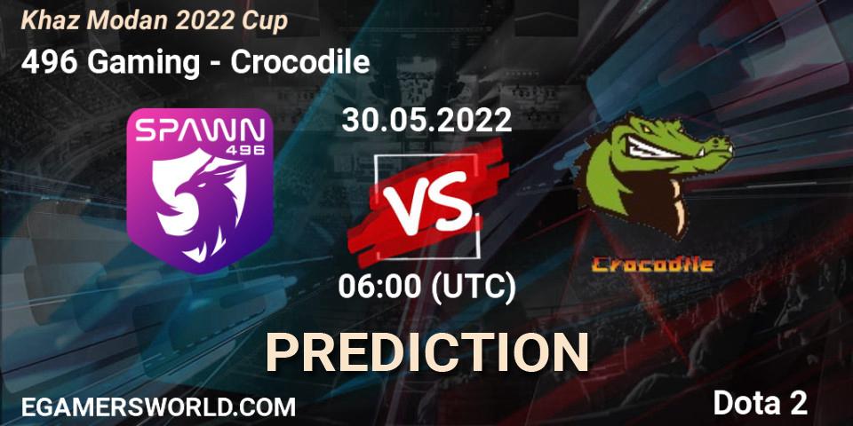 496 Gaming vs Crocodile: Match Prediction. 30.05.2022 at 07:14, Dota 2, Khaz Modan 2022 Cup
