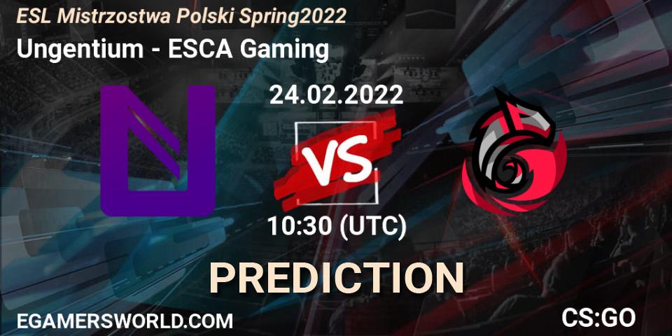 Ungentium vs ESCA Gaming: Match Prediction. 24.02.22, CS2 (CS:GO), ESL Mistrzostwa Polski Spring 2022