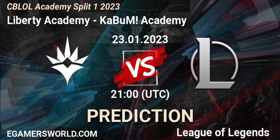 Liberty Academy vs KaBuM! Academy: Match Prediction. 23.01.2023 at 21:00, LoL, CBLOL Academy Split 1 2023
