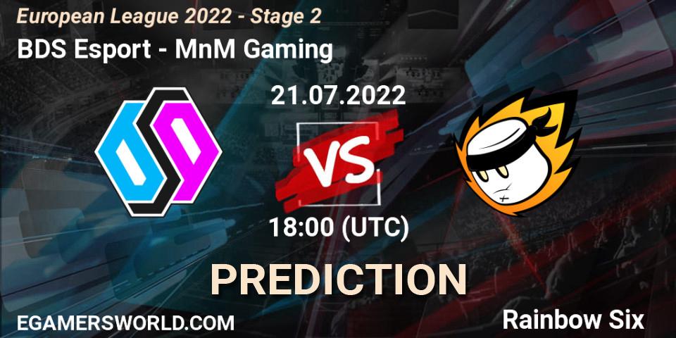 BDS Esport vs MnM Gaming: Match Prediction. 21.07.2022 at 17:00, Rainbow Six, European League 2022 - Stage 2