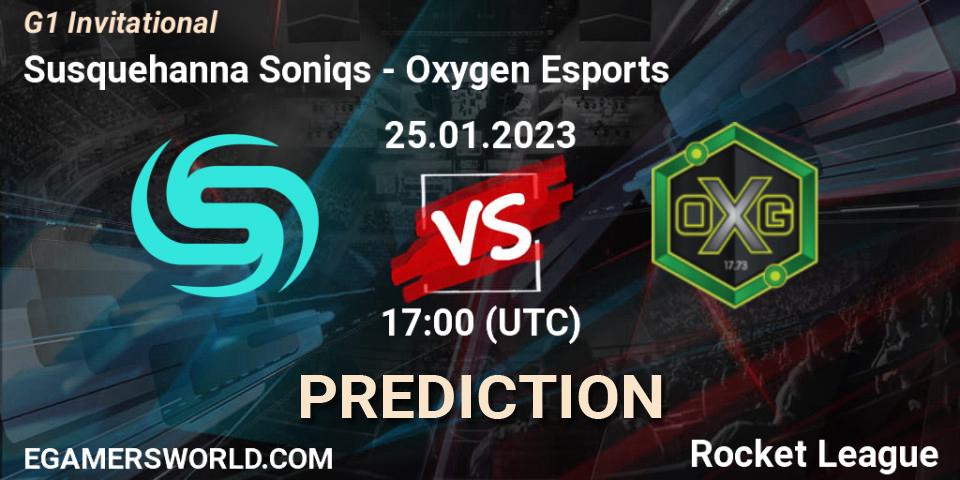 Susquehanna Soniqs vs Oxygen Esports: Match Prediction. 25.01.2023 at 17:00, Rocket League, G1 Invitational