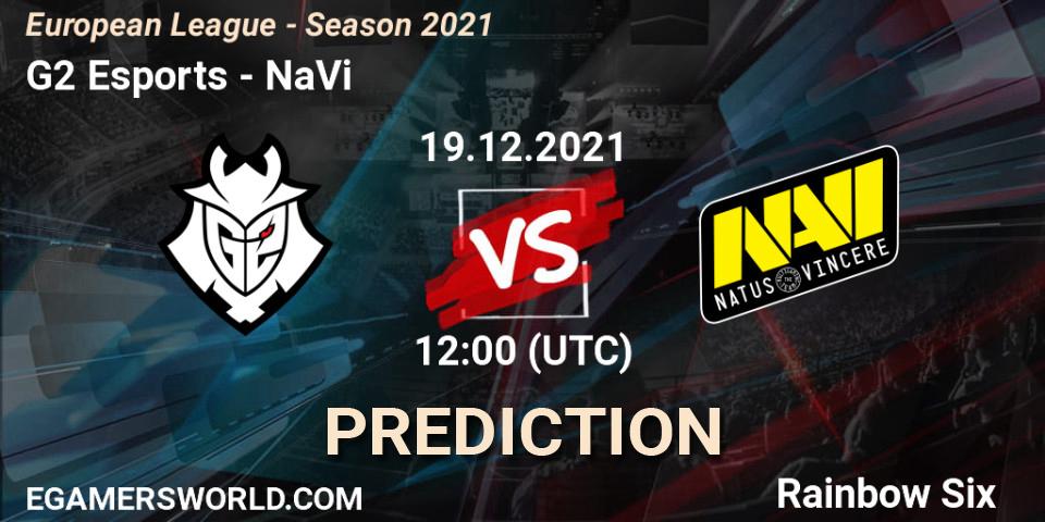 G2 Esports vs NaVi: Match Prediction. 19.12.2021 at 12:00, Rainbow Six, European League - Season 2021