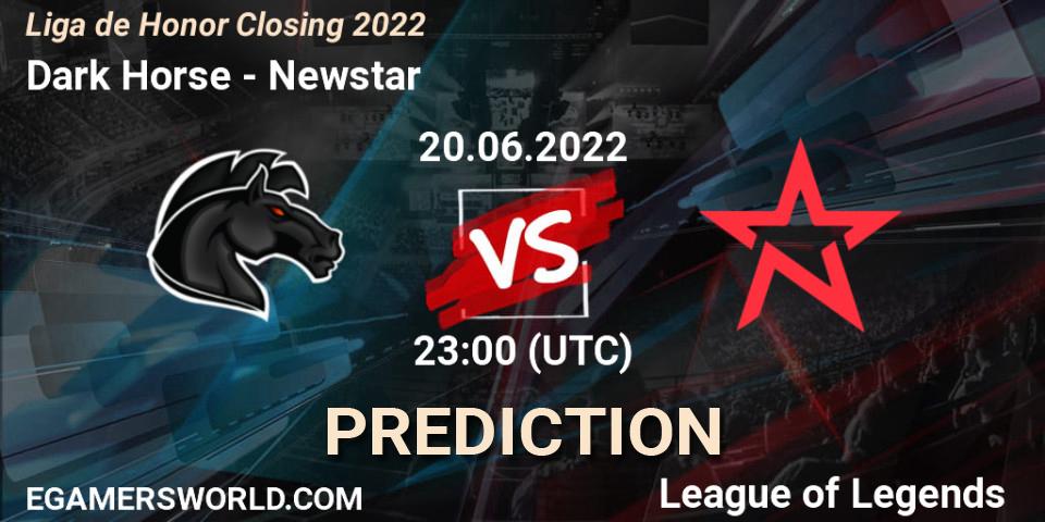 Dark Horse vs Newstar: Match Prediction. 20.06.22, LoL, Liga de Honor Closing 2022