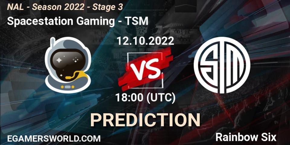 Spacestation Gaming vs TSM: Match Prediction. 12.10.22, Rainbow Six, NAL - Season 2022 - Stage 3