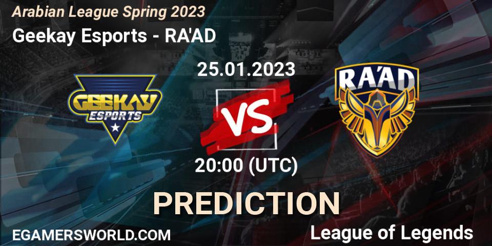 Geekay Esports vs RA'AD: Match Prediction. 02.02.23, LoL, Arabian League Spring 2023
