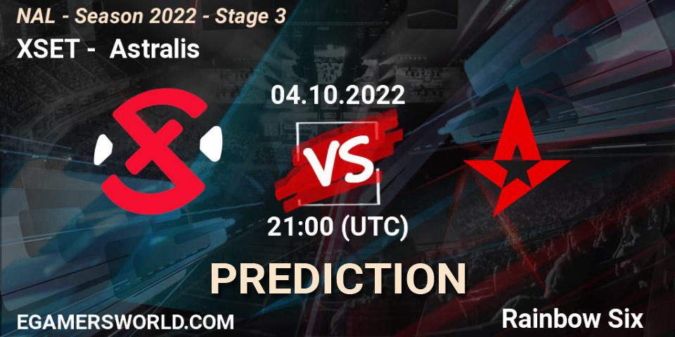 XSET vs Astralis: Match Prediction. 04.10.2022 at 21:00, Rainbow Six, NAL - Season 2022 - Stage 3