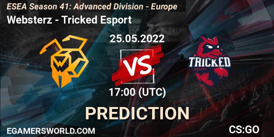 Websterz vs Tricked Esport: Match Prediction. 25.05.2022 at 17:00, Counter-Strike (CS2), ESEA Season 41: Advanced Division - Europe