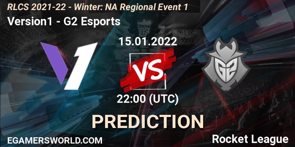 Version1 vs G2 Esports: Match Prediction. 15.01.22, Rocket League, RLCS 2021-22 - Winter: NA Regional Event 1