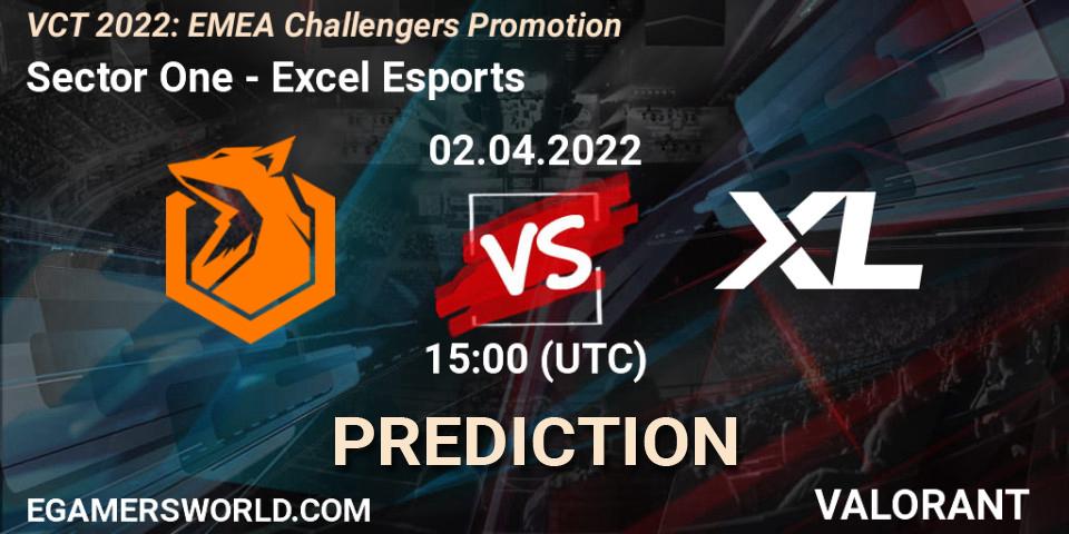 Sector One vs Excel Esports: Match Prediction. 02.04.2022 at 15:00, VALORANT, VCT 2022: EMEA Challengers Promotion