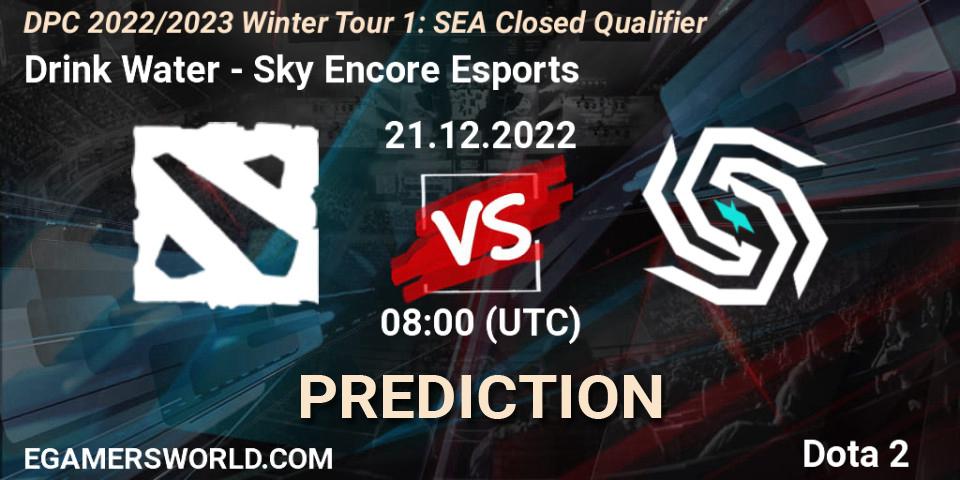 Drink Water vs Sky Encore Esports: Match Prediction. 21.12.2022 at 08:00, Dota 2, DPC 2022/2023 Winter Tour 1: SEA Closed Qualifier