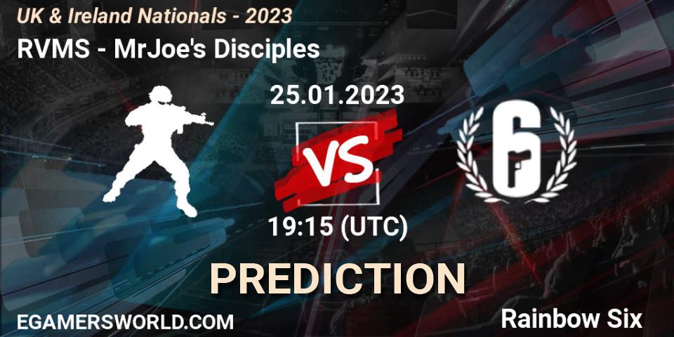RVMS vs MrJoe's Disciples: Match Prediction. 25.01.2023 at 19:15, Rainbow Six, UK & Ireland Nationals - 2023