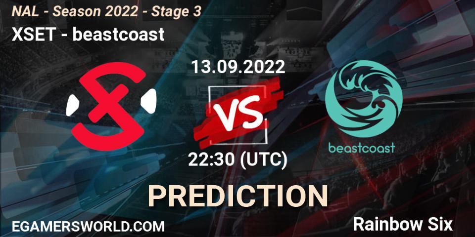 XSET vs beastcoast: Match Prediction. 13.09.2022 at 22:30, Rainbow Six, NAL - Season 2022 - Stage 3