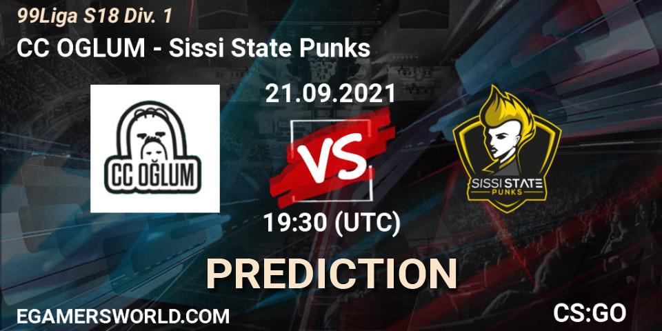 CC OGLUM vs Sissi State Punks: Match Prediction. 13.10.2021 at 17:00, Counter-Strike (CS2), 99Liga S18 Div. 1
