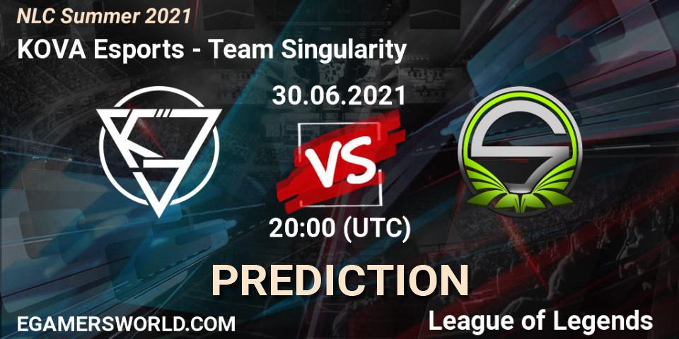 KOVA Esports vs Team Singularity: Match Prediction. 30.06.2021 at 20:00, LoL, NLC Summer 2021