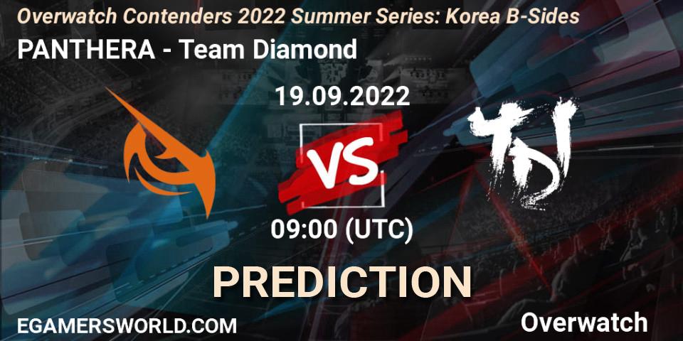 PANTHERA vs Team Diamond: Match Prediction. 19.09.2022 at 09:00, Overwatch, Overwatch Contenders 2022 Summer Series: Korea B-Sides