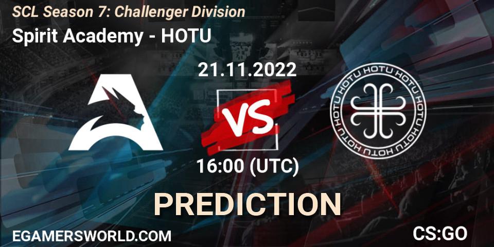 Spirit Academy vs HOTU: Match Prediction. 23.11.2022 at 11:00, Counter-Strike (CS2), SCL Season 7: Challenger Division