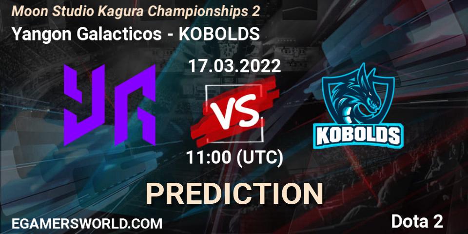 Yangon Galacticos vs KOBOLDS: Match Prediction. 17.03.2022 at 11:01, Dota 2, Moon Studio Kagura Championships 2