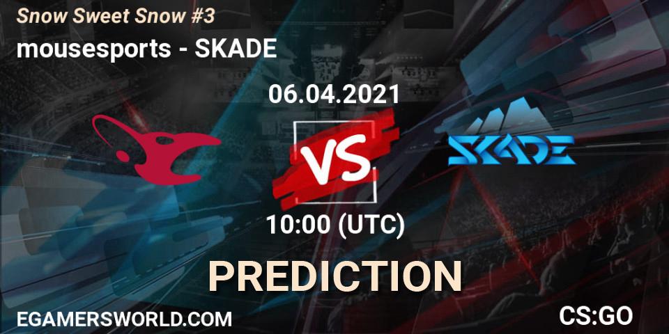 mousesports vs SKADE: Match Prediction. 06.04.2021 at 10:00, Counter-Strike (CS2), Snow Sweet Snow #3