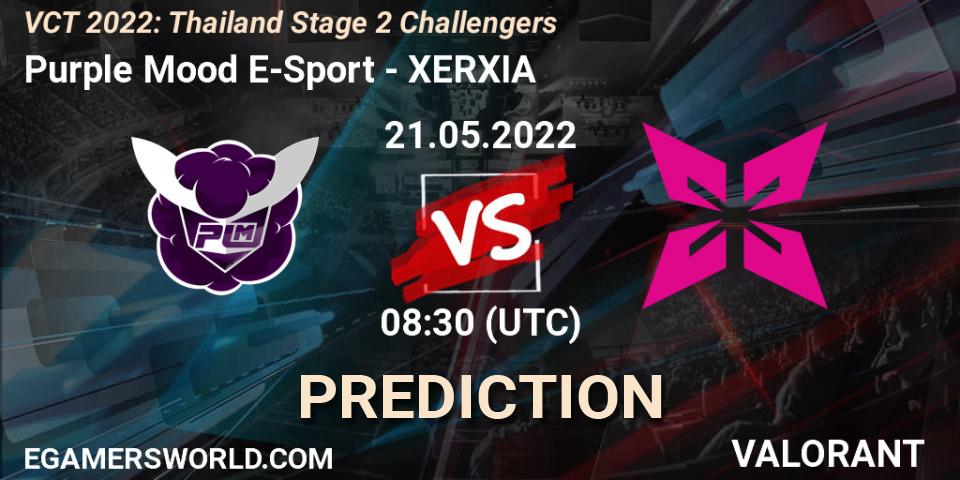 Purple Mood E-Sport vs XERXIA: Match Prediction. 21.05.2022 at 08:30, VALORANT, VCT 2022: Thailand Stage 2 Challengers