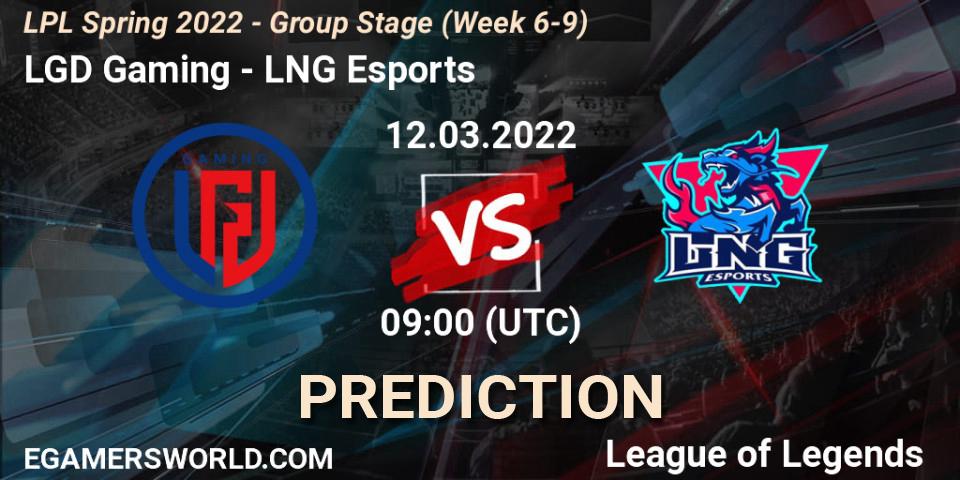 LGD Gaming vs LNG Esports: Match Prediction. 12.03.22, LoL, LPL Spring 2022 - Group Stage (Week 6-9)