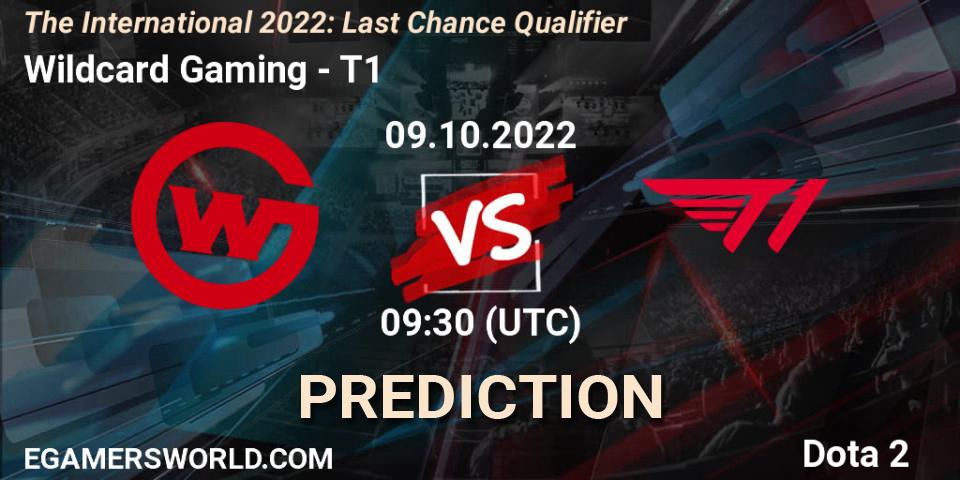 Wildcard Gaming vs T1: Match Prediction. 09.10.22, Dota 2, The International 2022: Last Chance Qualifier