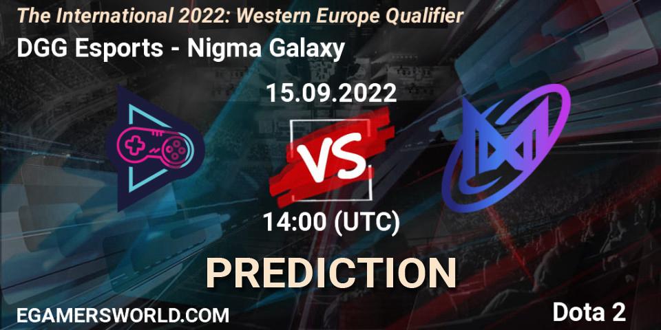 DGG Esports vs Nigma Galaxy: Match Prediction. 15.09.2022 at 12:51, Dota 2, The International 2022: Western Europe Qualifier