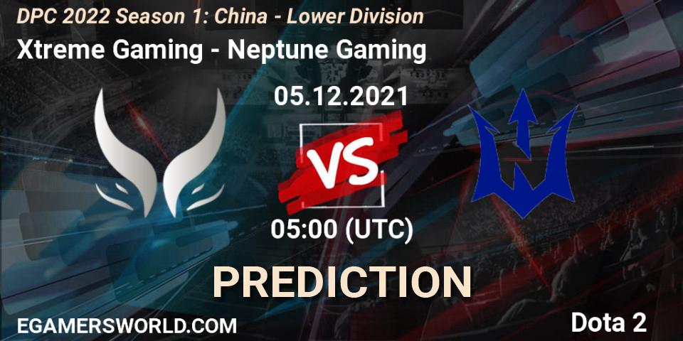 Xtreme Gaming vs Neptune Gaming: Match Prediction. 05.12.2021 at 05:02, Dota 2, DPC 2022 Season 1: China - Lower Division