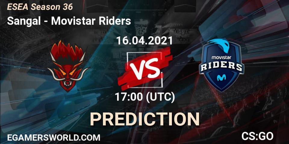 Sangal vs Movistar Riders: Match Prediction. 16.04.2021 at 17:00, Counter-Strike (CS2), ESEA Premier Season 36 Europe Relegation