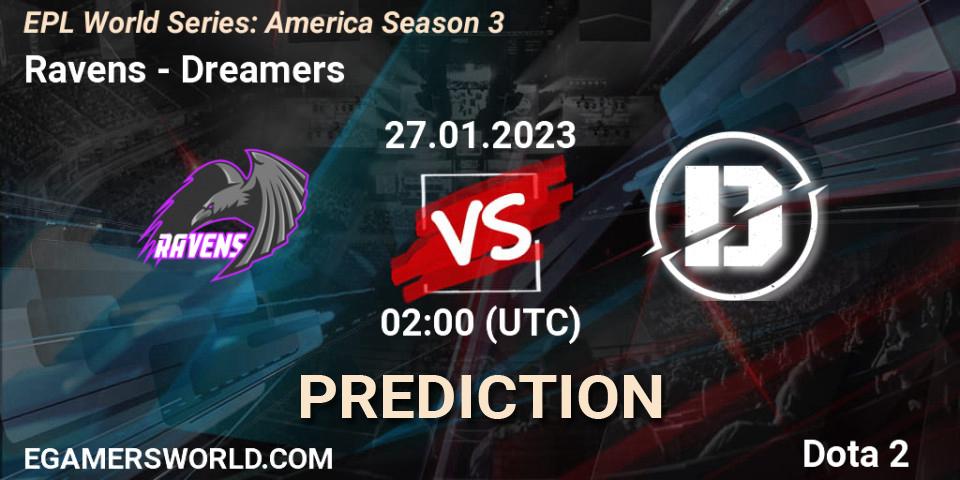 Ravens vs Dreamers: Match Prediction. 27.01.23, Dota 2, EPL World Series: America Season 3
