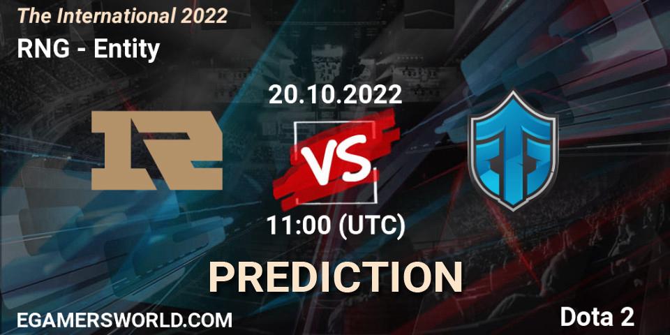 RNG vs Entity: Match Prediction. 20.10.22, Dota 2, The International 2022