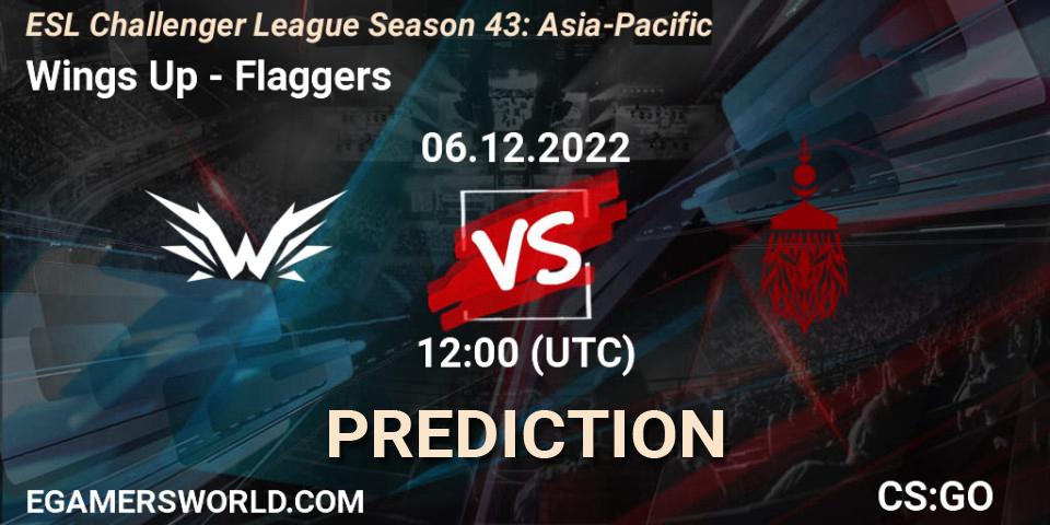 Wings Up vs Flaggers: Match Prediction. 06.12.22, CS2 (CS:GO), ESL Challenger League Season 43: Asia-Pacific