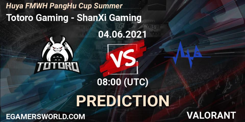 Totoro Gaming vs ShanXi Gaming: Match Prediction. 04.06.2021 at 08:00, VALORANT, Huya FMWH PangHu Cup Summer