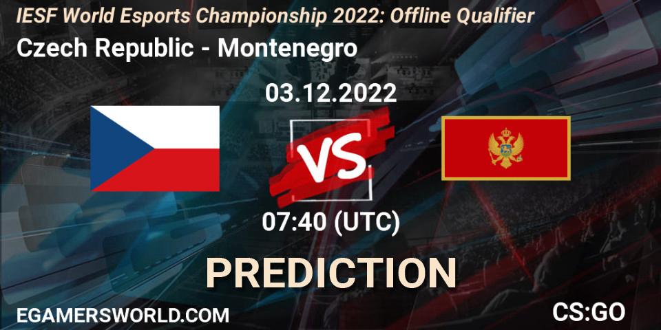 Czech Republic vs Montenegro: Match Prediction. 03.12.22, CS2 (CS:GO), IESF World Esports Championship 2022: Offline Qualifier