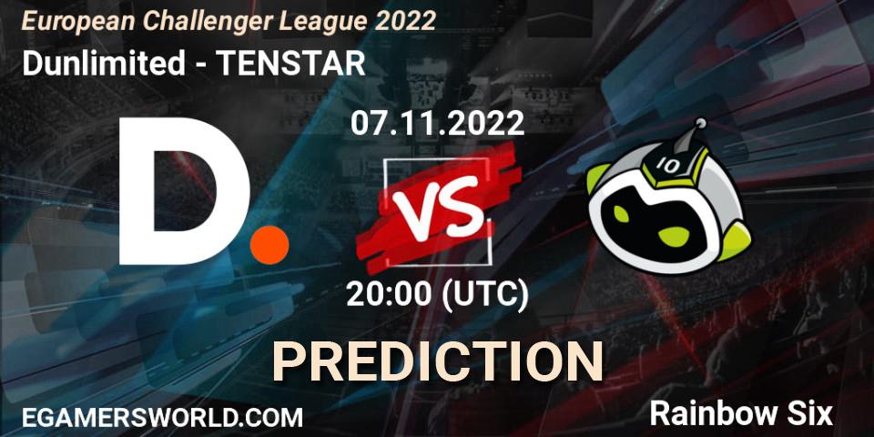 Dunlimited vs TENSTAR: Match Prediction. 07.11.2022 at 20:00, Rainbow Six, European Challenger League 2022