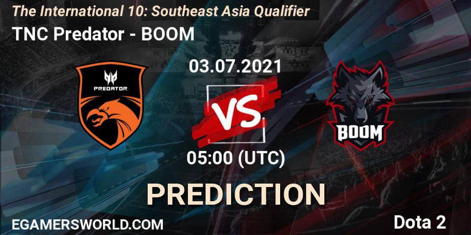 TNC Predator vs BOOM: Match Prediction. 03.07.2021 at 05:00, Dota 2, The International 10: Southeast Asia Qualifier