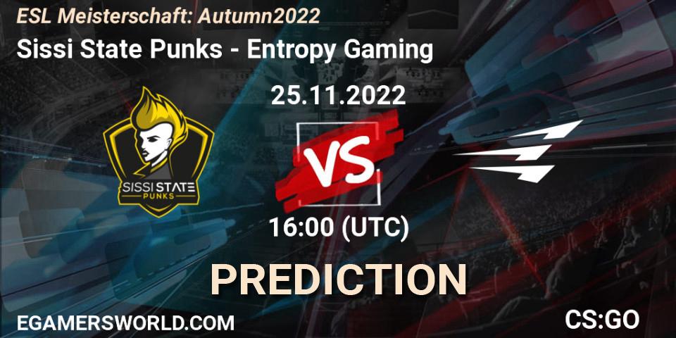 Sissi State Punks vs Entropy Gaming: Match Prediction. 25.11.22, CS2 (CS:GO), ESL Meisterschaft: Autumn 2022